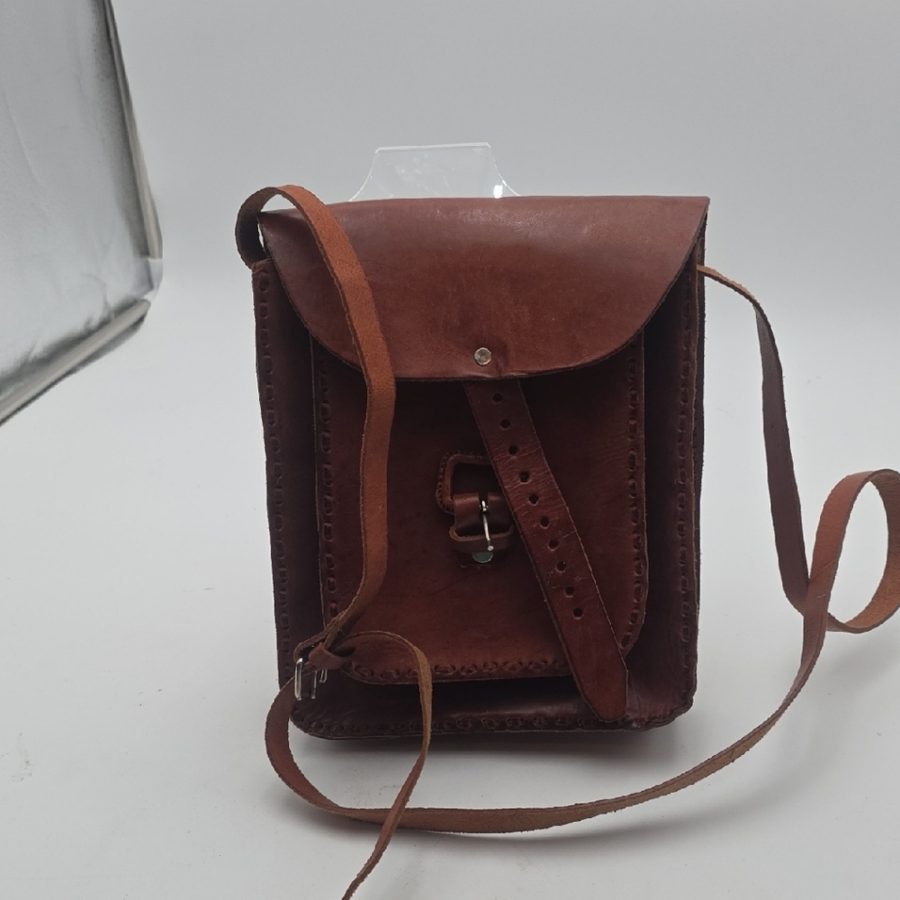 Elegant Brown Leather Laptop Bag